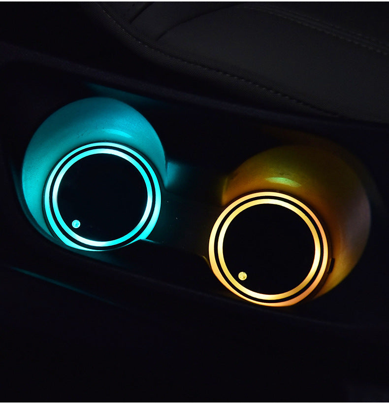 Colorful Cup Holder LED Light-up Coaster Solar